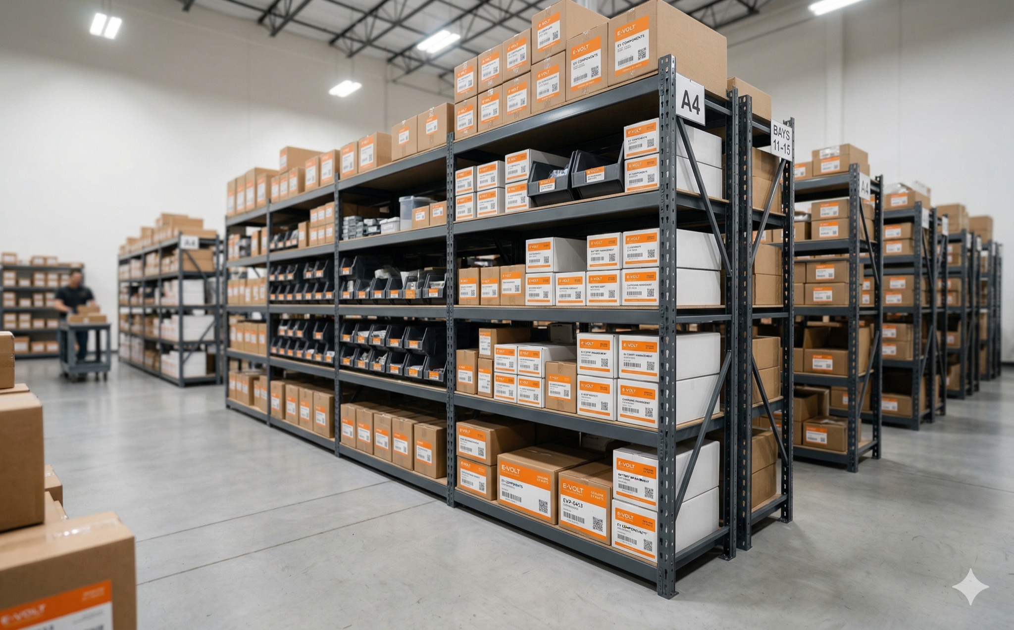 Ersatzteillager für Elektrofahrzeuge